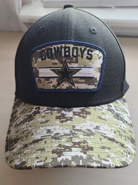 Dallas Cowboys NFL New Era 39THIRTY Camo Cap Hat Adult Med/Large Stretch Fit